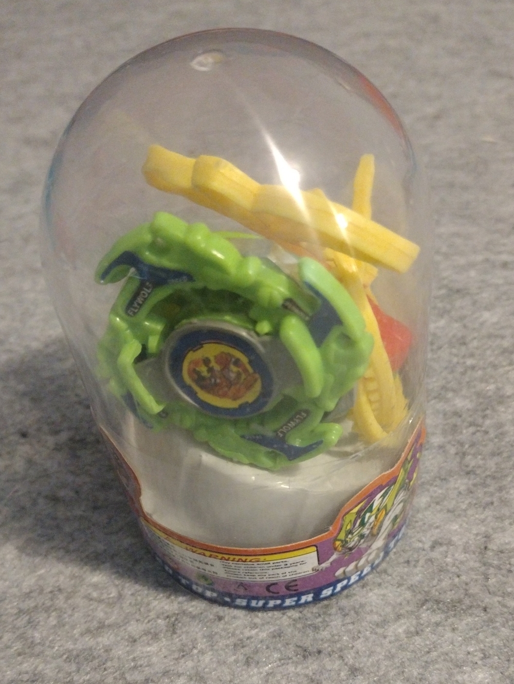 Green and Yellow Spinning Top Battle Toy - Kids Toys